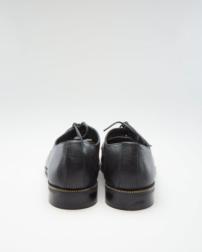 Karl Lagerfeld Black Leather Formal Shoes - Mens UK 10.5