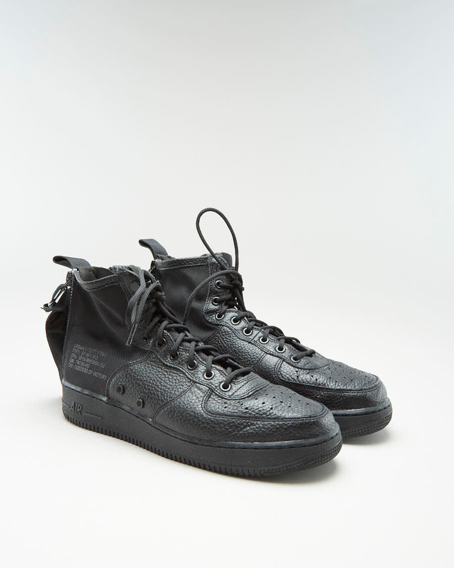 Nike SF Air Force 1 Mid Triple Black - Mens UK 9