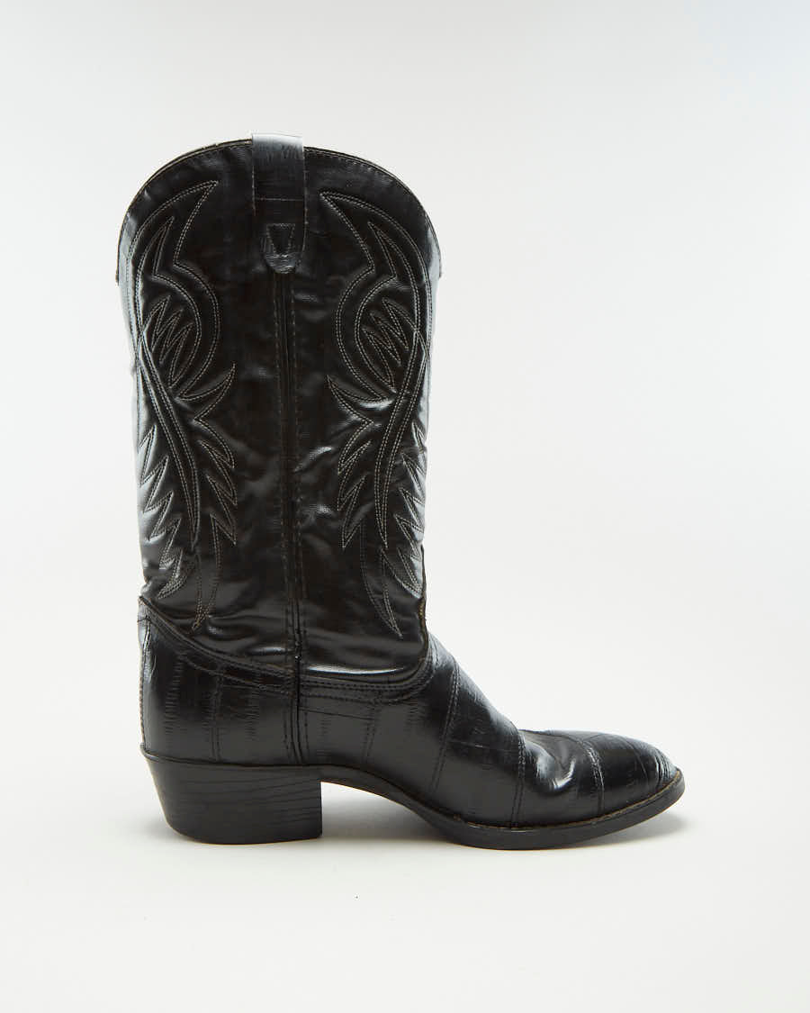 Vintage Elanco Black Cowboy Boots - EUR 43