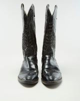 Vintage Elanco Black Cowboy Boots - EUR 43
