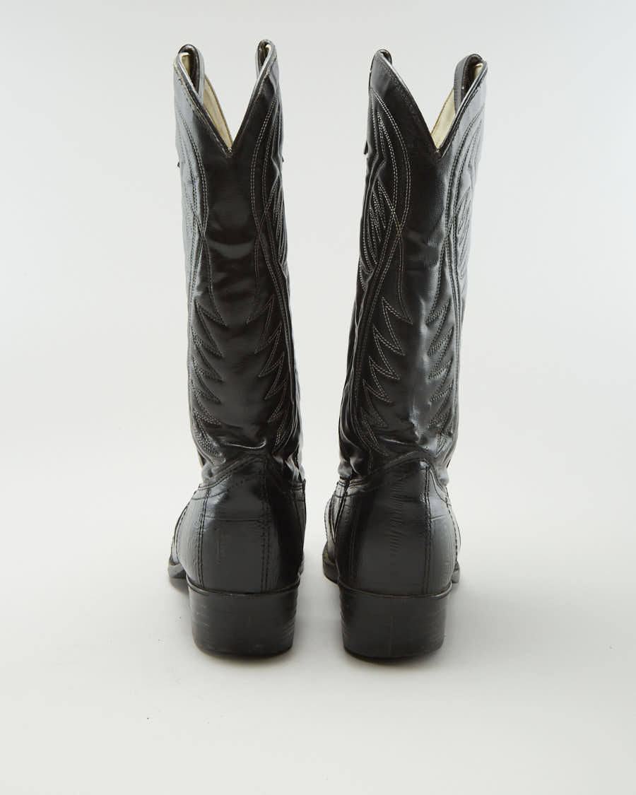 Vintage Elanco Black Cowboy Boots - EUR 43