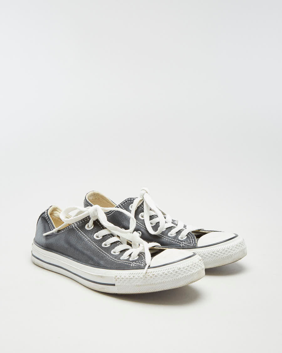 Converse Black Leather Low Top Chuck Taylors - EUR 38