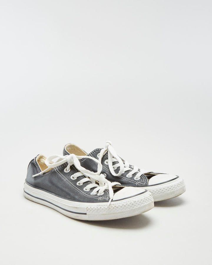 Converse Black Leather Low Top Chuck Taylors - EUR 38