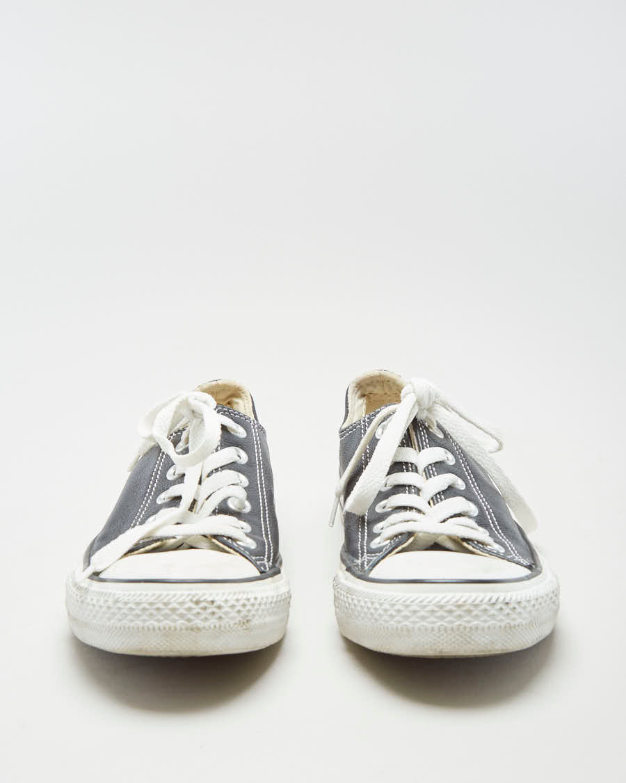 Converse Black Leather Low Top Chuck Taylors - EUR 38