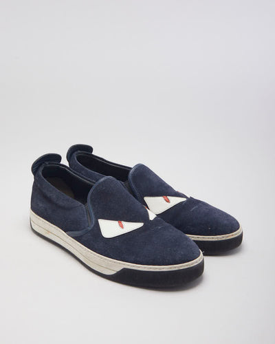 Fendi Monster 3D Eyes Slip-On Trainers - UK 8