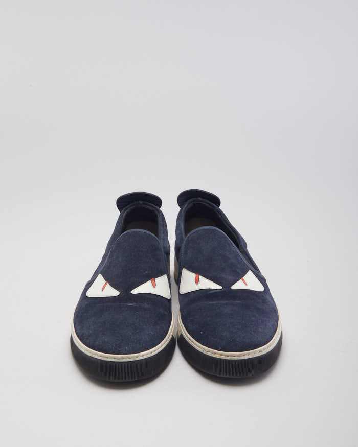 Fendi Monster 3D Eyes Slip-On Trainers - UK 8