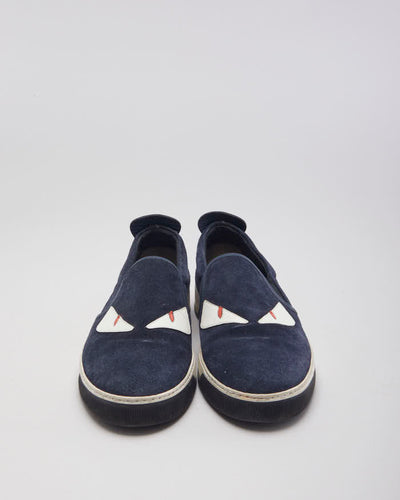 Fendi Monster 3D Eyes Slip-On Trainers - UK 8