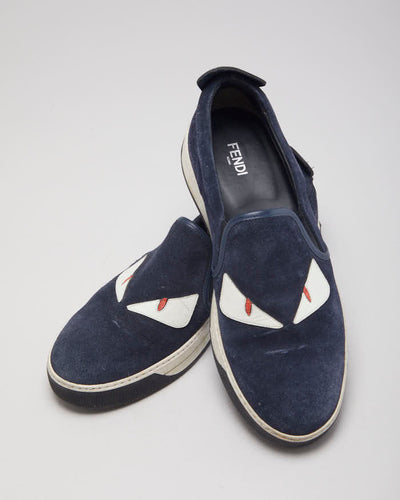 Fendi Monster 3D Eyes Slip-On Trainers - UK 8