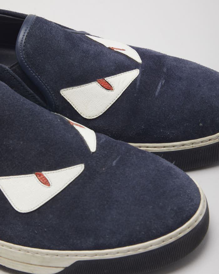 Fendi Monster 3D Eyes Slip-On Trainers - UK 8