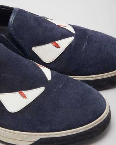 Fendi Monster 3D Eyes Slip-On Trainers - UK 8