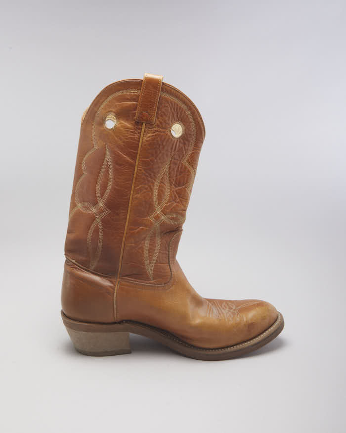Vintage Men's Brown Cowboy Boots - UK 13