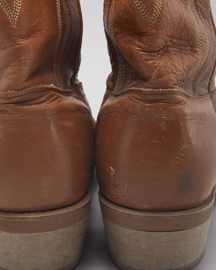 Vintage Men's Brown Cowboy Boots - UK 13
