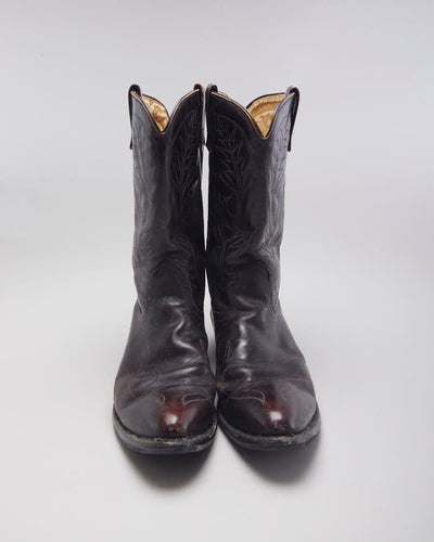Vintage Men's Mason Western Cowboy Boots - UK 9