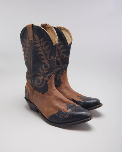 Vintage Silver Rebel Cowboy Boots - UK 9