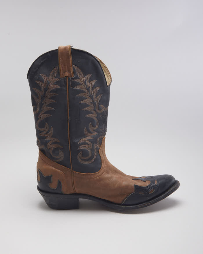 Vintage Silver Rebel Cowboy Boots - UK 9