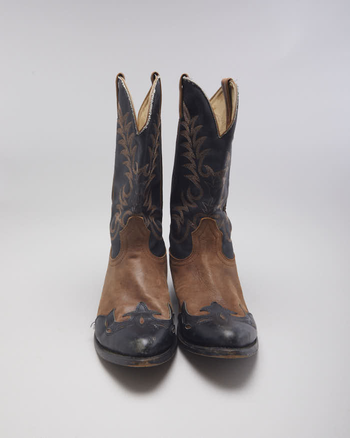 Vintage Silver Rebel Cowboy Boots - UK 9