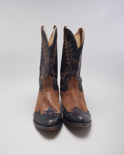 Vintage Silver Rebel Cowboy Boots - UK 9