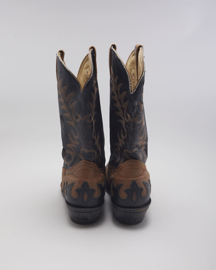 Vintage Silver Rebel Cowboy Boots - UK 9