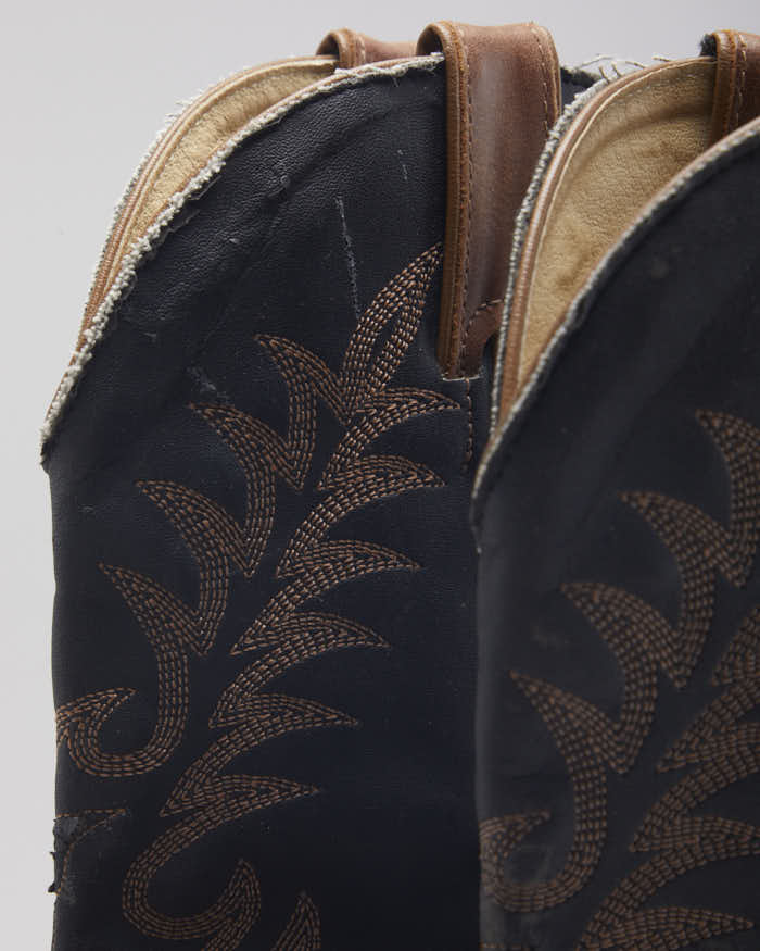 Vintage Silver Rebel Cowboy Boots - UK 9