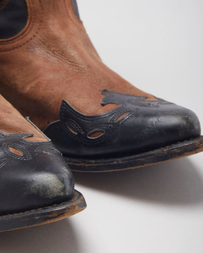 Vintage Silver Rebel Cowboy Boots - UK 9