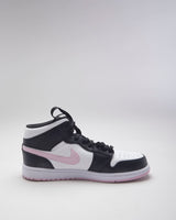 Jordan 1 Mid White Black Arctic Pink Trainers - UK 8