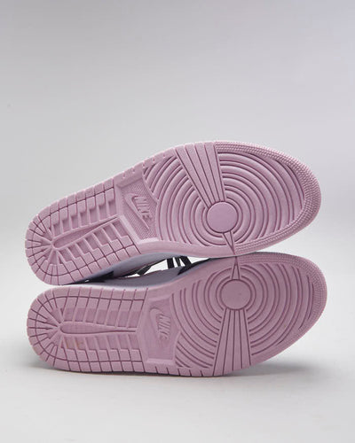 Jordan 1 Mid White Black Arctic Pink Trainers - UK 8