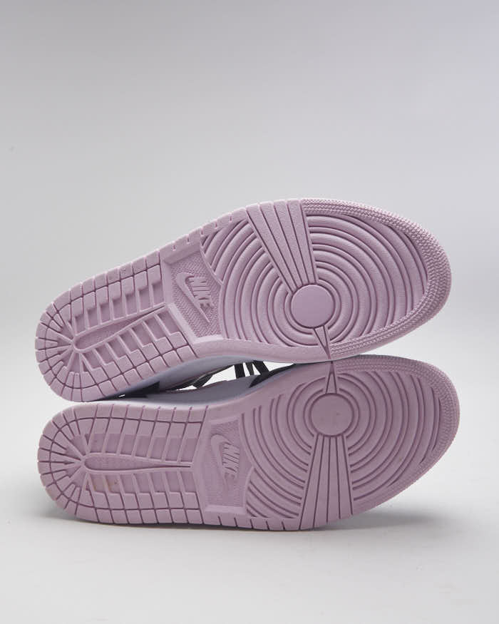 Jordan 1 Mid White Black Arctic Pink Trainers - UK 8