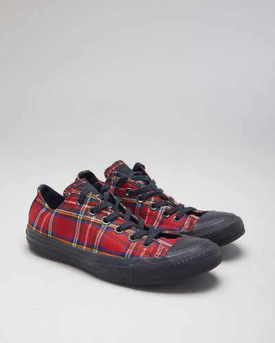 Vintage Converse Low Tartan Print Trainers - UK 6