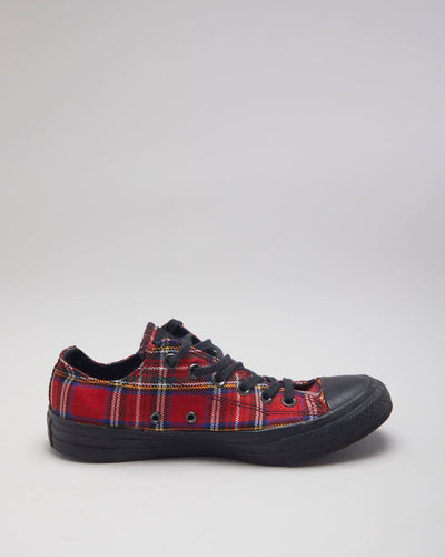 Vintage Converse Low Tartan Print Trainers - UK 6
