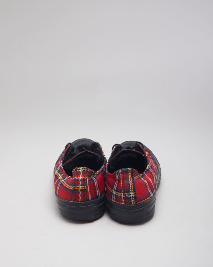 Vintage Converse Low Tartan Print Trainers - UK 6