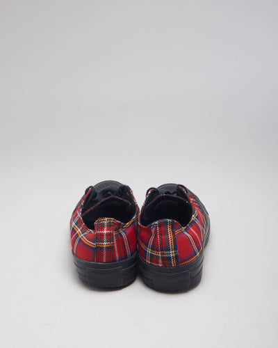 Vintage Converse Low Tartan Print Trainers - UK 6