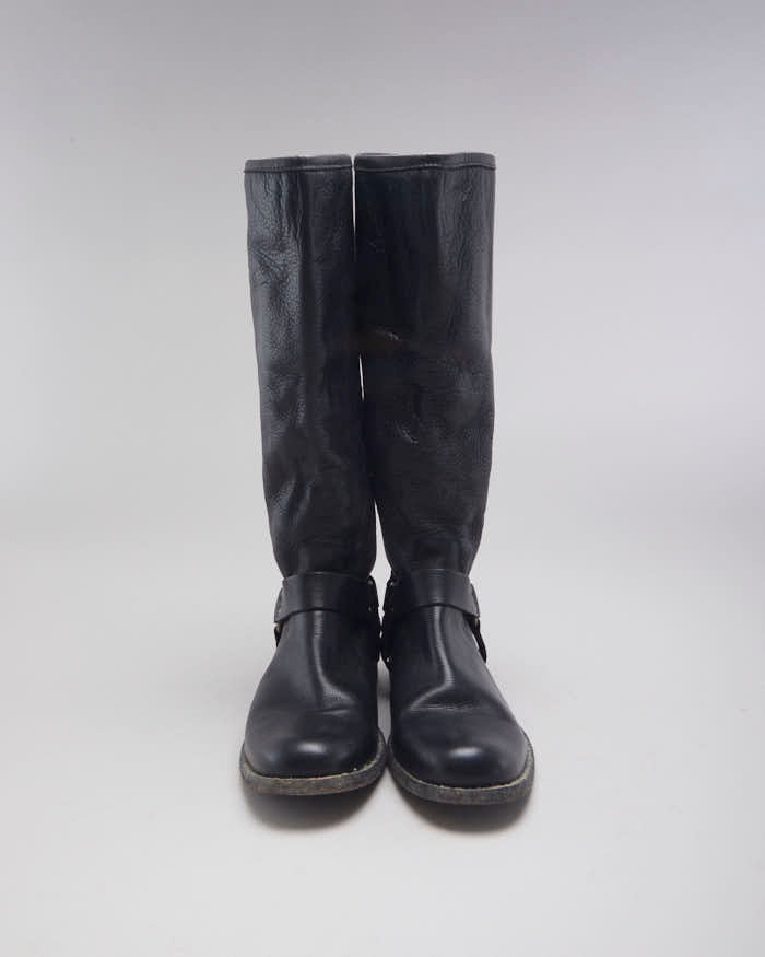 Vintage FRYE High Zip Leather Boots - UK 8