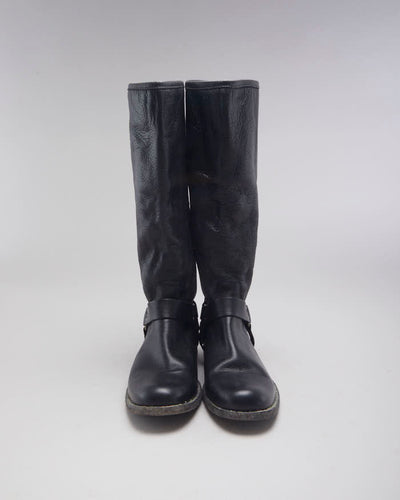 Vintage FRYE High Zip Leather Boots - UK 8