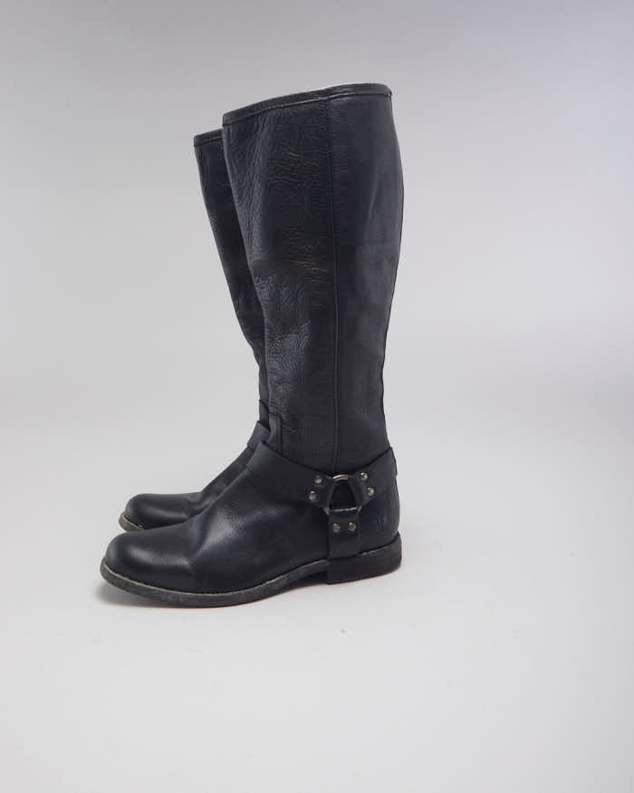 Vintage FRYE High Zip Leather Boots - UK 8