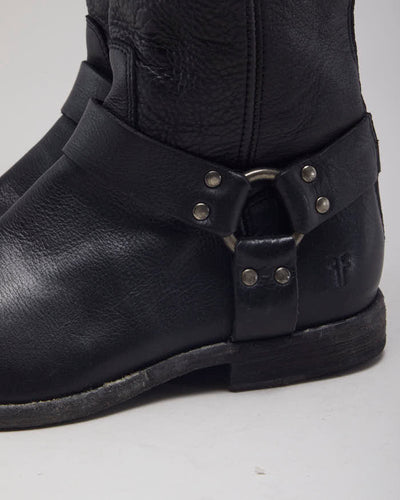 Vintage FRYE High Zip Leather Boots - UK 8