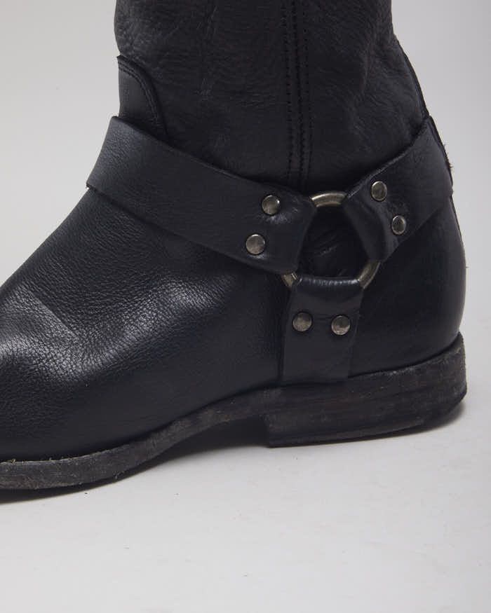 Vintage FRYE High Zip Leather Boots - UK 8