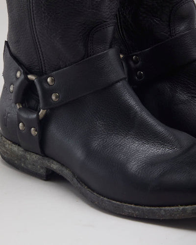 Vintage FRYE High Zip Leather Boots - UK 8