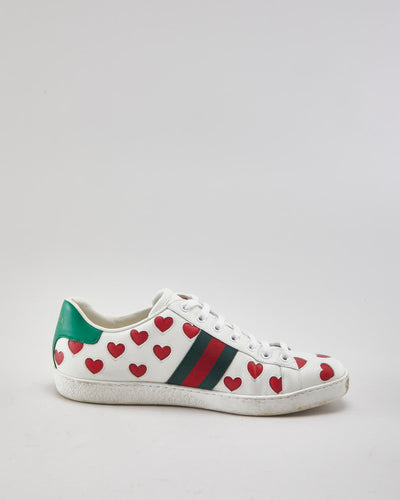 Gucci Ace Valentines Hearts Trainers - UK7.5
