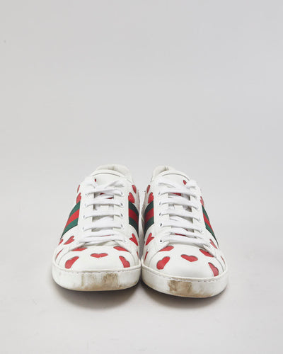 Gucci Ace Valentines Hearts Trainers - UK7.5