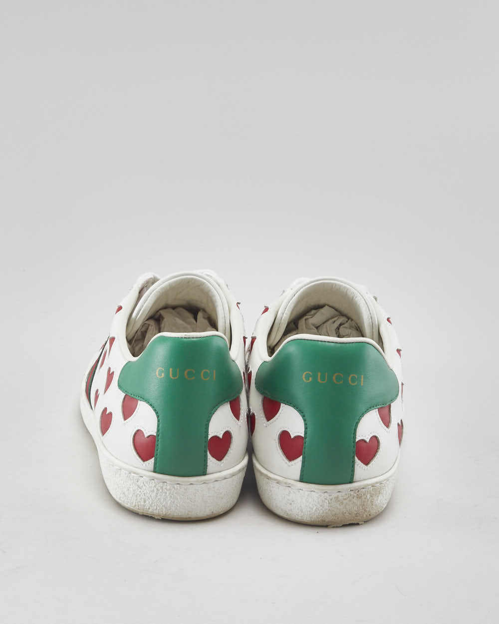 Gucci Ace Valentines Hearts Trainers - UK7.5