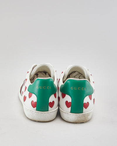 Gucci Ace Valentines Hearts Trainers - UK7.5