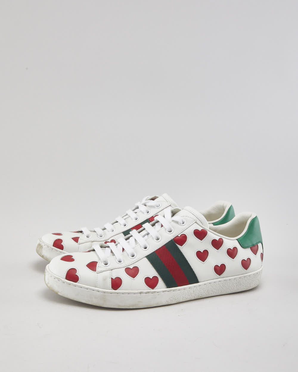 Gucci Ace Valentines Hearts Trainers - UK7.5