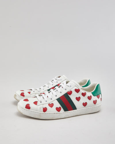 Gucci Ace Valentines Hearts Trainers - UK7.5