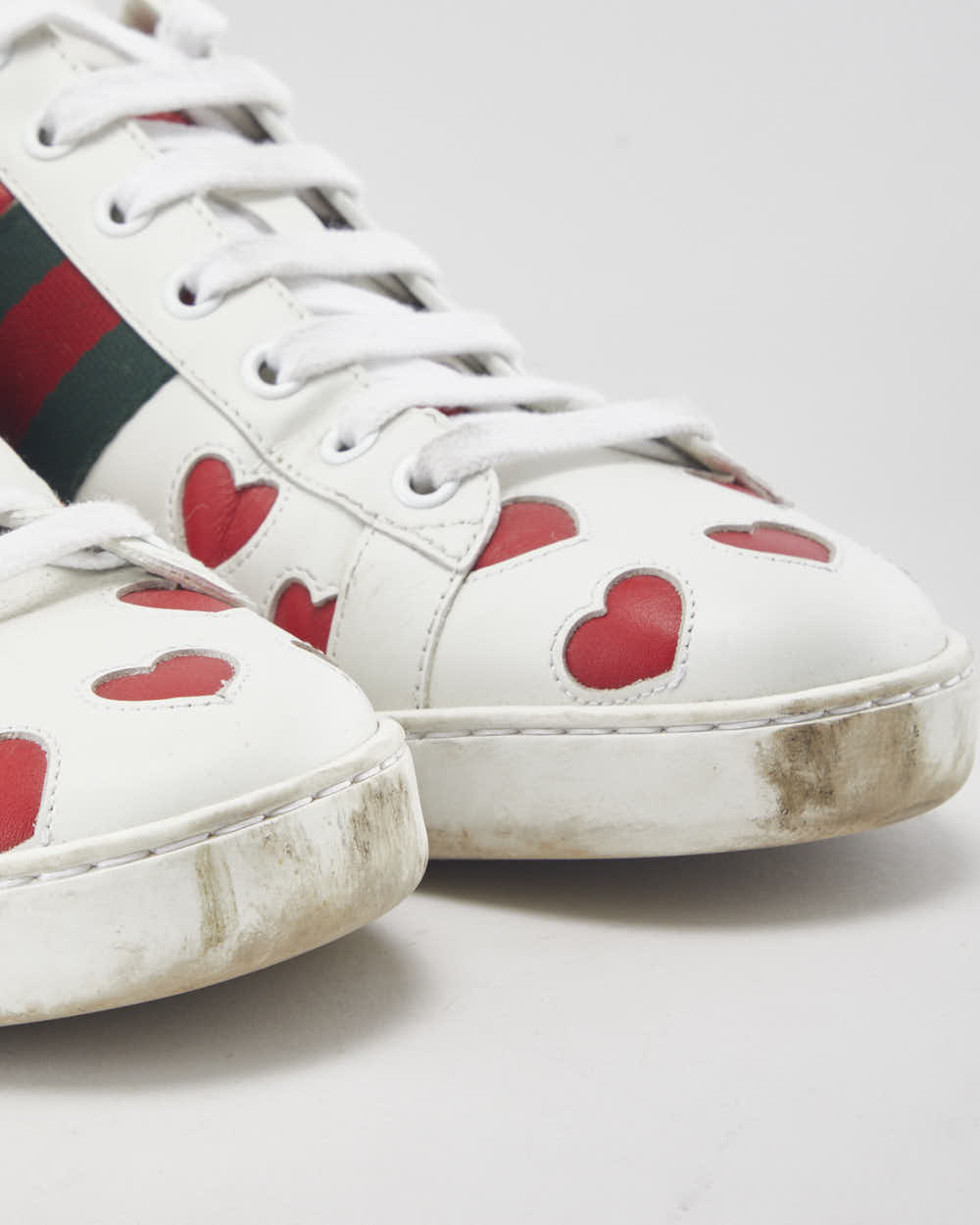 Gucci Ace Valentines Hearts Trainers - UK7.5