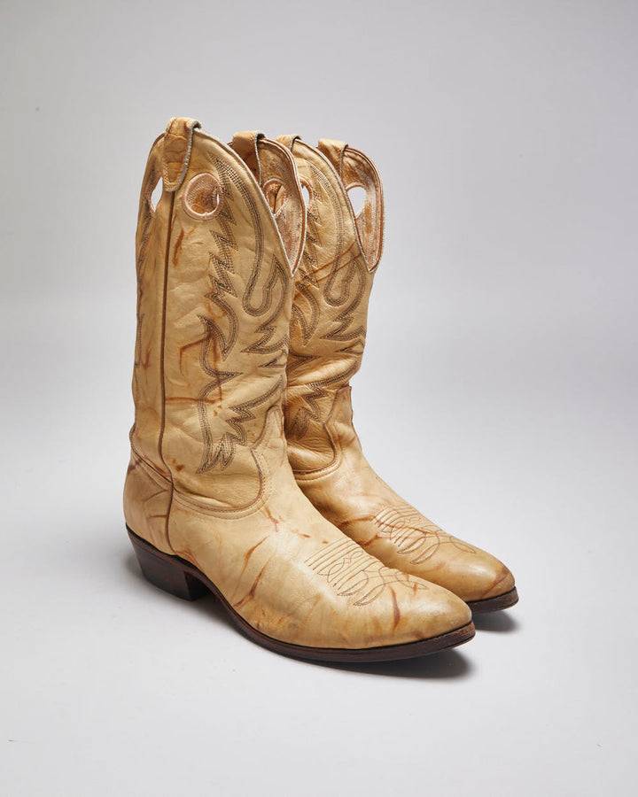 Vintage Leather Cowboy Boots - UK 12