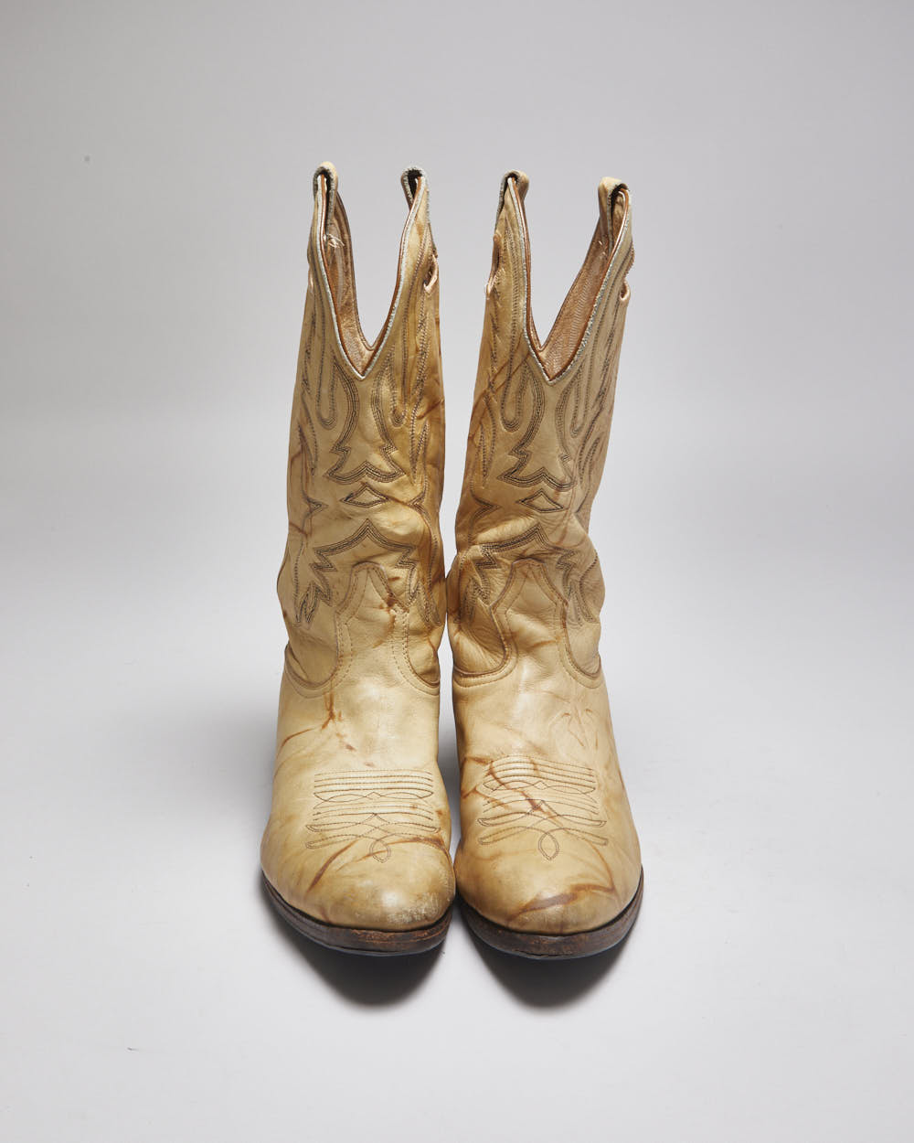 Vintage Leather Cowboy Boots - UK 12