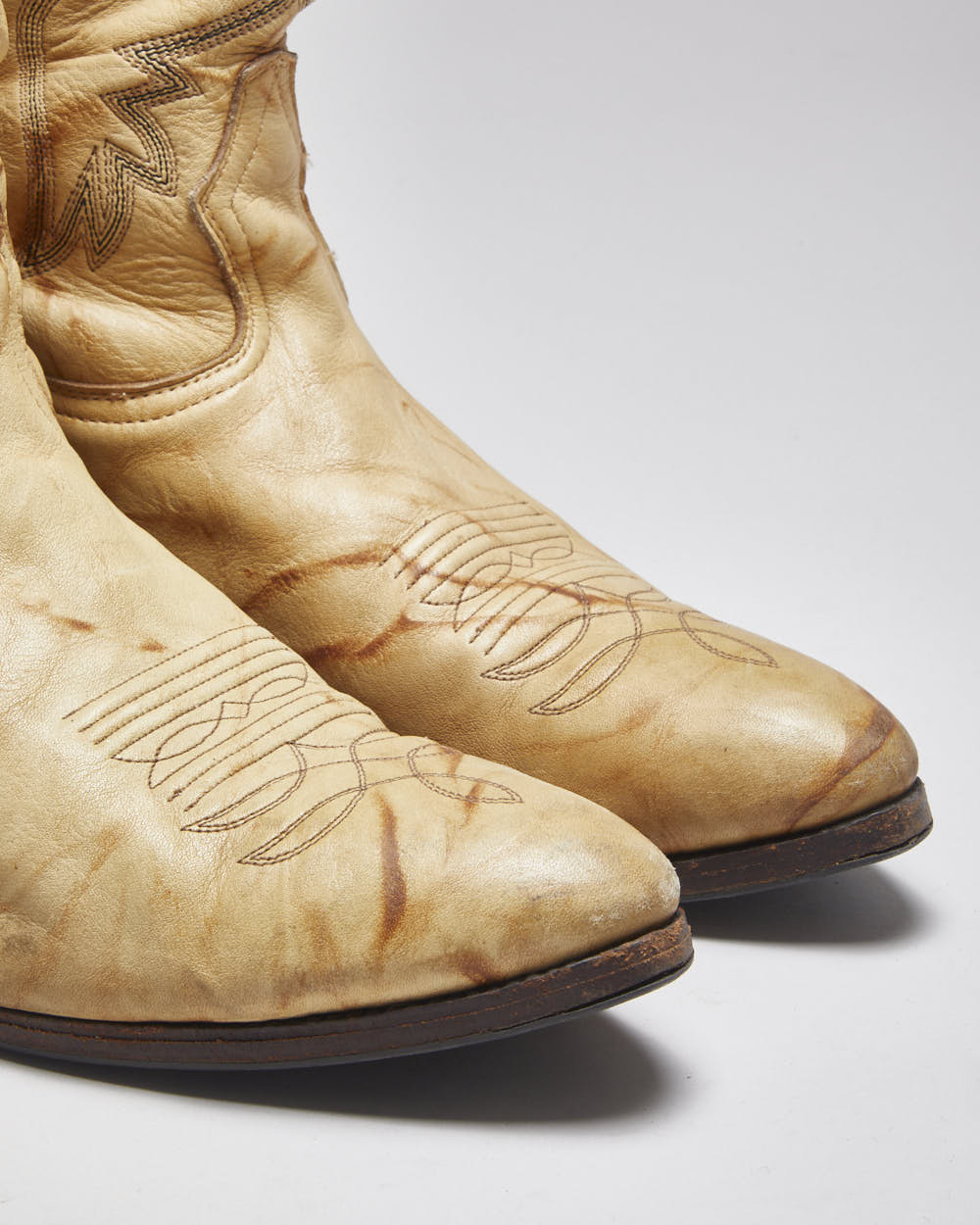 Vintage Leather Cowboy Boots - UK 12