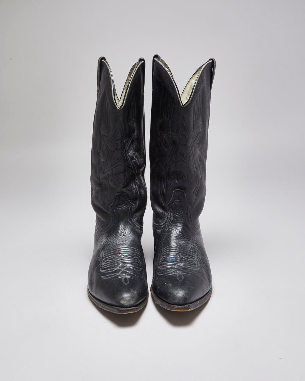 Vintage Leather Cowboy Boots - UK 10.5