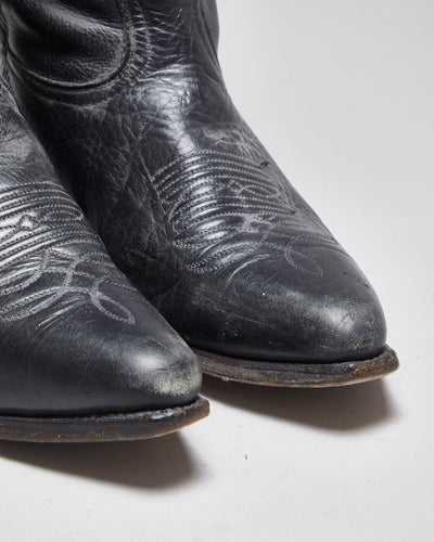 Vintage Leather Cowboy Boots - UK 10.5