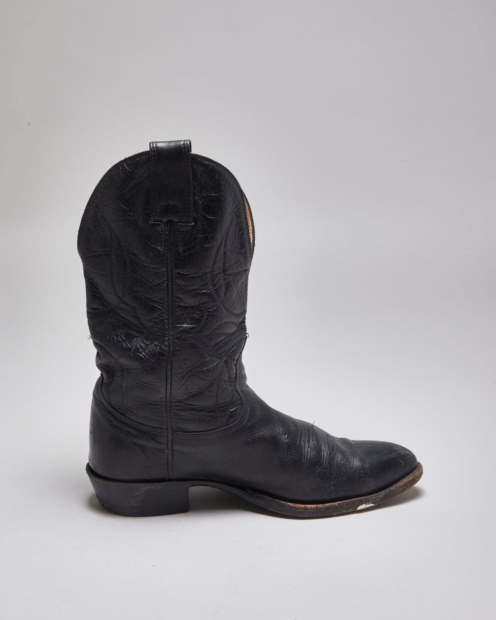 Vintage Leather Cowboy Boots - UK 10